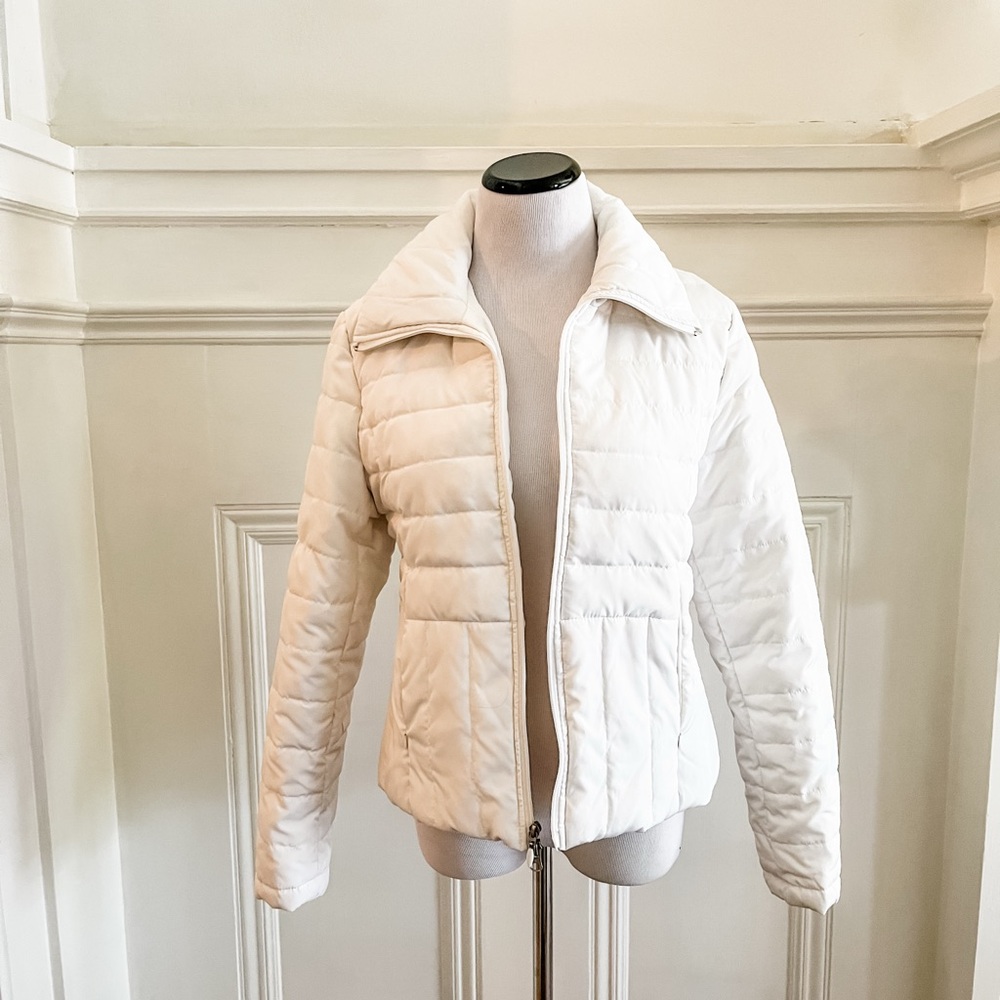 Women's White Quilted Jacket